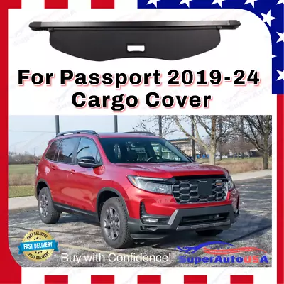 Rear Trunk Luggage Black Shade Protector Cargo Cover Fits Honda Passport 2019-24 • $126.99