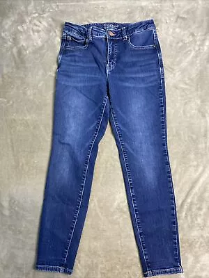 Maurices Everflex High-rise Stretch Skinny Denim Jean Dark Women’s Size 8 Short • $19.99