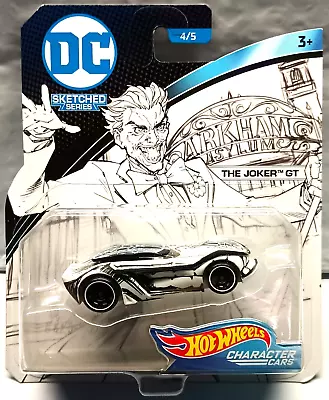 Hot Wheels Character Cars DC Sketched The Joker GT 4/5 New See Pics/Descr. • $10.59