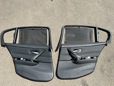 $480 • Buy BMW E90 06-12 OEM  BMW Rear Door Panels W/ Sunshades Sedan Black Leather