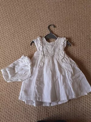 Matalan Baby Girls Dress Age 12-18 Months White • £8