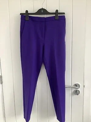 £5 • Buy M&S Autograph - Purple Tailored Style Straight Leg Trousers - Size 8 Short
