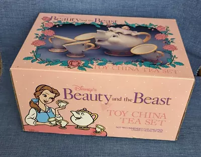 Vintage Disney's Beauty And The Beast Toy China Tea Set Mrs Potts  And Chip • $50