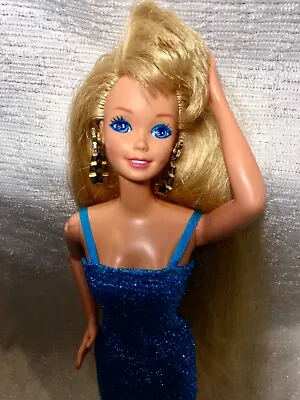 Vintage Mattel HOLLYWOOD HAIR Barbie 1992 Doll Gold Star Earrings • $17