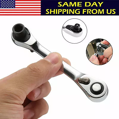 Mini 1/4inch Double Ended Quick Socket Ratchet Wrench Rod Screwdriver Bit US! • $8.49