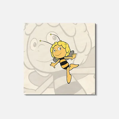 Maya The Bee Cartoon 4'' X 4'' Square Wooden Coaster • $6.30