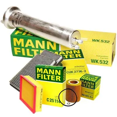 Mann Oil Air Carbon Cabin Fuel Filter Service Kit For BMW E39 525i 530i M54 • $134.95