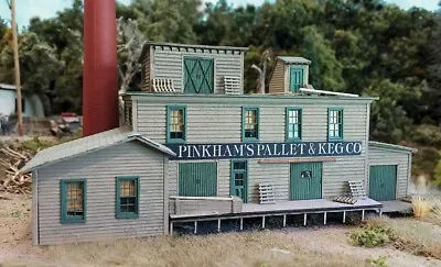 Bar Mills (N-Scale) #0811 PINKHAM'S Pallets & Keg Co. - Laser Cut Building Kit • $59.95