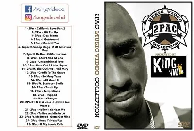 2 PAC Shakur 25 Music Video Collection DVD Tupac Ft California Love Hall Mary + • $9.99