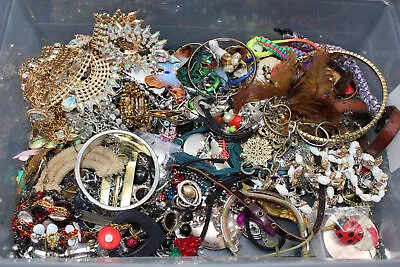 Costume/fashion Craft/junk Only Jewelry Lot-broken/tarnished-10 Lbs 8.1 Oz • $17.99