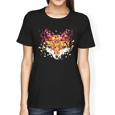 1Tee Womens Loose Fit Geometric Fox  T-Shirt • £7.99