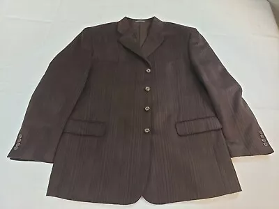 BENDETTI Mens 48 Suit Coat Polyester 4 Button Brown Big And Tall B3-169 • $25.95