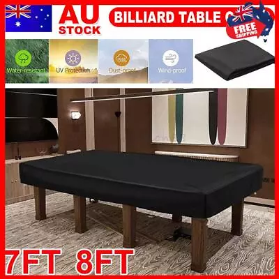 7FT/8FT Pool Snooker Billiard Table Cover Polyester Waterproof Dust Cap Outdoor • $21.99