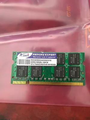 Laptop Memory ADATA DDR2 800 1GB SODIMM • £3