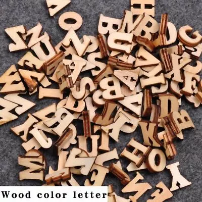 $6.15 • Buy 100 Pcs Wooden Alphabet Letters Embellishments Scrapbooking Craft DIY Supplies