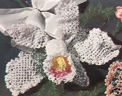 Vintage Crochet Orchid Motif Flower Corsage Pattern • $7.99
