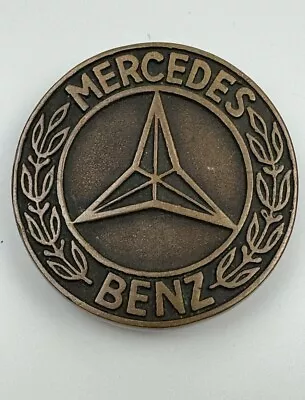 SE03169 VINTAGE 1970s UB **MERCEDES BENZ** CAR COMPANY SOLID BRONZE BELT BUCKLE • $75