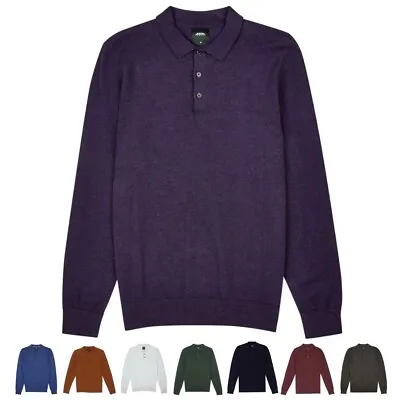 Mens Burton Long Sleeve Knitted Polo Shirt Jumper Top Sizes XS - L • £9.49