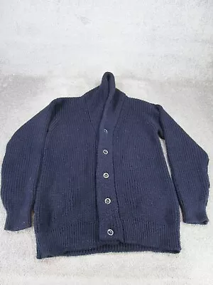 Howlin' Sweater Mens Xl Navy Blue Cable Knit Wool Cardigan • $149.99