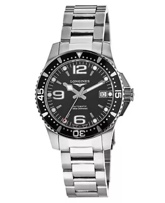 Longines HydroConquest Automatic 39mm Black Men's Watch L3.741.4.56.6-PO • $813