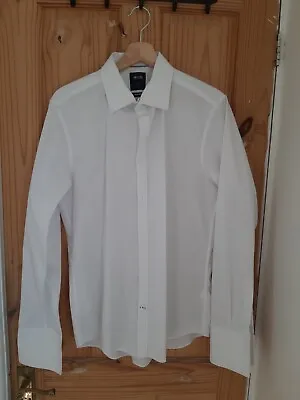 £60 • Buy 5x Burton White Shirts Double Cuff Slim Fit Medium