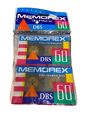 Memorex DBS 60 Minute Blank Audio Cassette Tapes Brand New Sealed  • $7.99