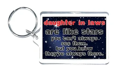 Daughter In Law Gift - Like Stars - Novelty Keyring - Daughter In Law Present • £3.95