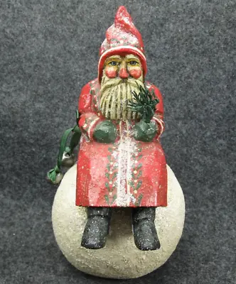 Pam Schifferl Midwest Cannon Falls Old World Santa Claus On Snowball Figurine • $32.95