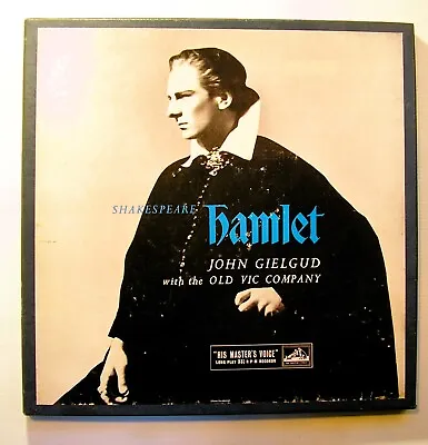 JOHN GIELGUD Early 3-disc Box Set  Hamlet  Shakespeare HMV ALP 1482-84  RED/GOLD • £10.99