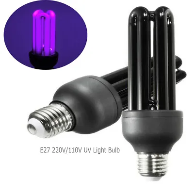 40W E27 220V Blacklight Low Energy 395nm UV Light Bulb Screw Ultraviolet Lamp • $6.82