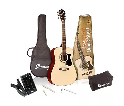 Ibanez 6 String Acoustic Guitar Pack Right Handed Natural Gloss (IJV30) • $204.75