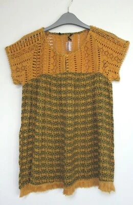 £12.95 • Buy New Next Ochre Green Boho Summer Tunic Top Size 6 - 18