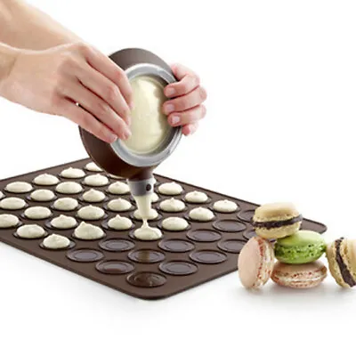 2pcs Silicone Baking Mat Pastry Cake Macaron Macaroon Oven Mould Sheet Non-Stick • $13.19