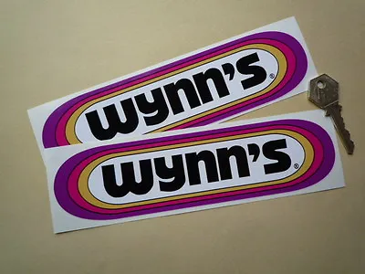 WYNNS Racing Car Stickers 8.5  Pair 70's Dragster Indy NASCAR F1 Oil Classic • £4.99
