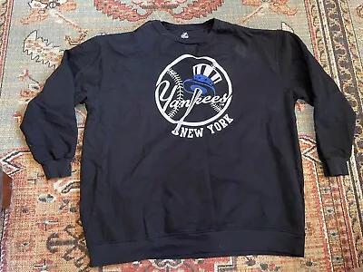 Majestic New York Yankees Baseball Sweatshirt Black   Mens Size 4X 4XL Crewneck • $32.50