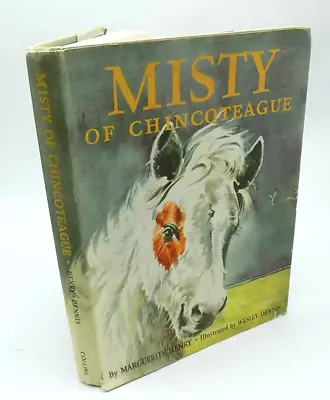 Misty Of Chincoteague By Marguerite Henry HBDJ London Printing 1961 • $34.95