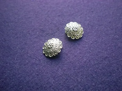 Vintage Marcasite Clip On Silver Earrings • £8.50