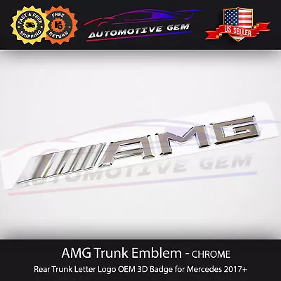 AMG Emblem Chrome Rear Trunk Letter Logo OEM 3D Badge For Mercedes 2017+ • $16.49