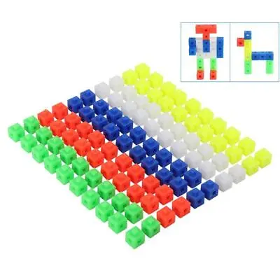 100 PCS Cubes Homeschool Educational Counting Toy Math Cubes Linking • £7.67