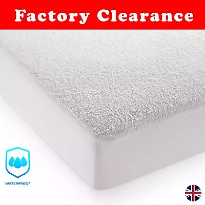 Waterproof Terry Mattress Protector Extra Deep Fitted Bed Sheet Cover Non Noisy • £6.95