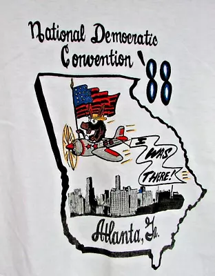 VTG 1988 Presidential National Democratic Convention Sz L T Shirt Single Stitch • $29.50