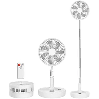 £23 • Buy Portable Standing Rechargeable Pedestal Fans - 7.5 Inch 4 Speeds Remote Control 