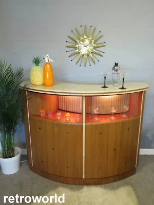 Vintage Retro 60s 70s HUBBINET Home Cocktail Drinks Cabinet Bar Unit Del Boy Era • £450