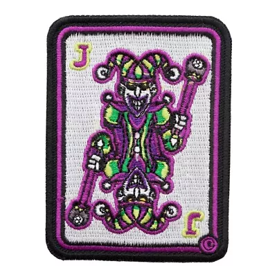 Green And Purple Joker Playing Card Patch Gambling Patches • $5.99