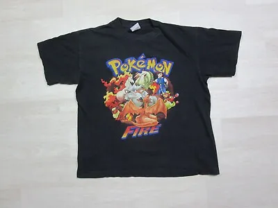 Vintage 1990s Pokemon Gotta Catch 'Em All Fire Graphic Shirt Youth Sz (M) 10-12 • $35.98