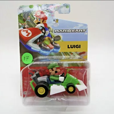 Mario Kart - LUIGI Figure & Race Car (Standard Kart) - Nintendo Jakks #17 • $9.95