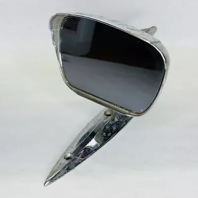 Vintage Torpedo Bullet Chrome Outside Rear View Side Mirror Square Used • $26.99