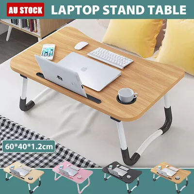 $18.69 • Buy Laptop Stand Table Foldable Desk Computer Study Bed Adjustable Portable Cup Slot