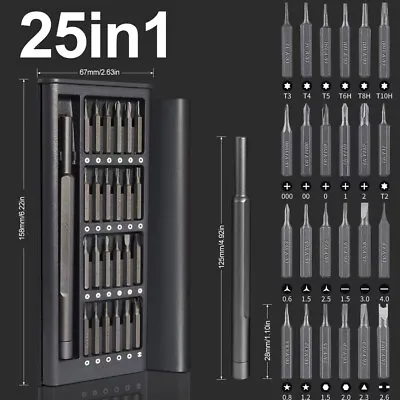 25-in-1 Precision Screwdriver Set Computer Phone PC Repair Screwdriver Kit UK • £8.69