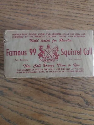 $45 • Buy Herters Famous 99 Squirrel Call, Collectable Good Shape